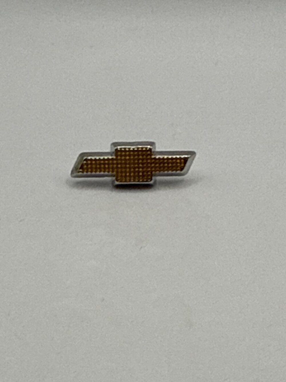 Vintage Chevrolet Chevy Bowtie Enamel Lapel Pin Gold Silver Tone Gorpcore Y2K
